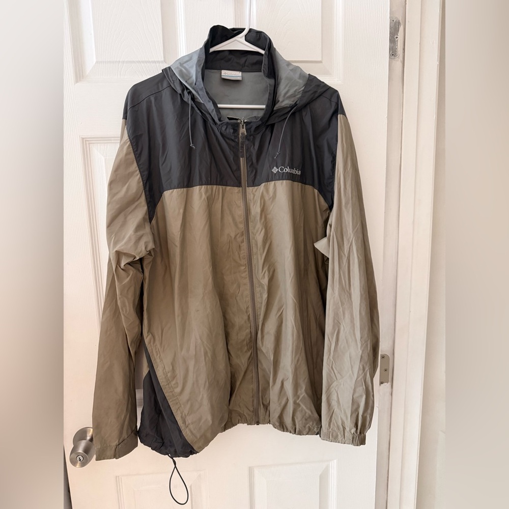 Columbia Rain Jacket Mens Hooded Grey
Windbreaker Coat Waterproof Glennaker II